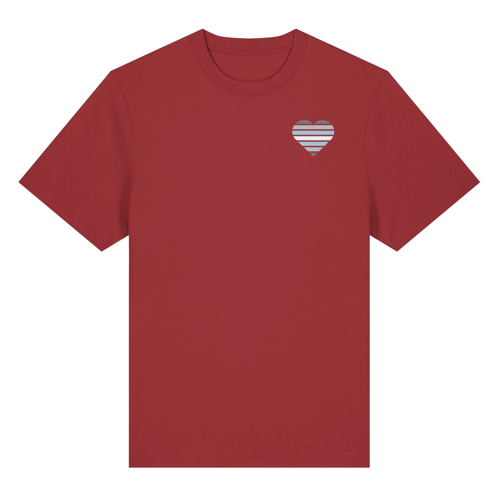 Organic Heavy Shirt - Demiboy Flag Herz Print