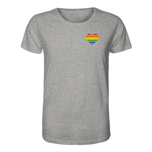 Organic Shirt - Pride Flag Herz Stick