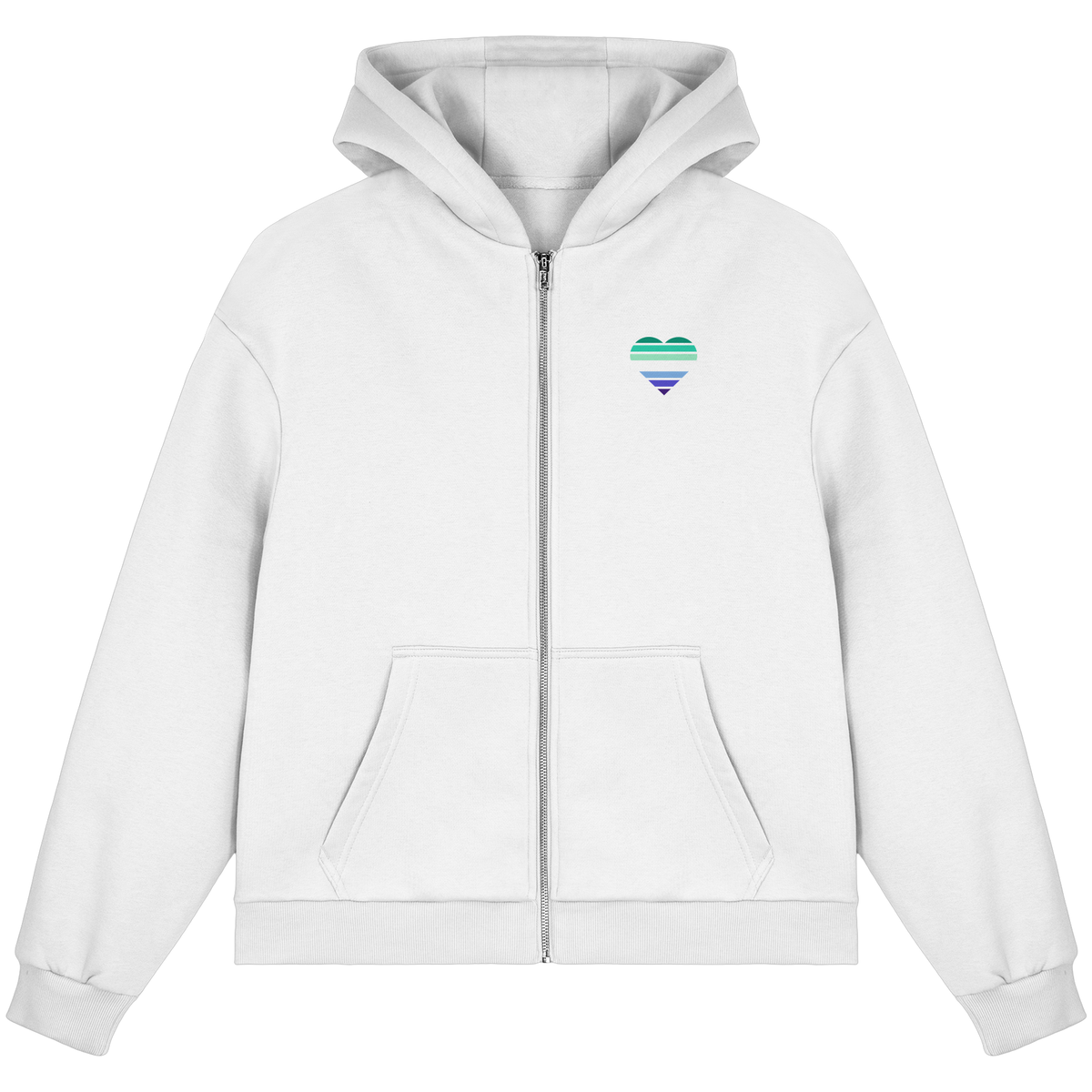 Fluffy Boxcut Zipper mit Herz - Gay