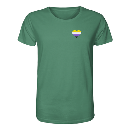 Organic Shirt mit Herz Stick - Nonbinary