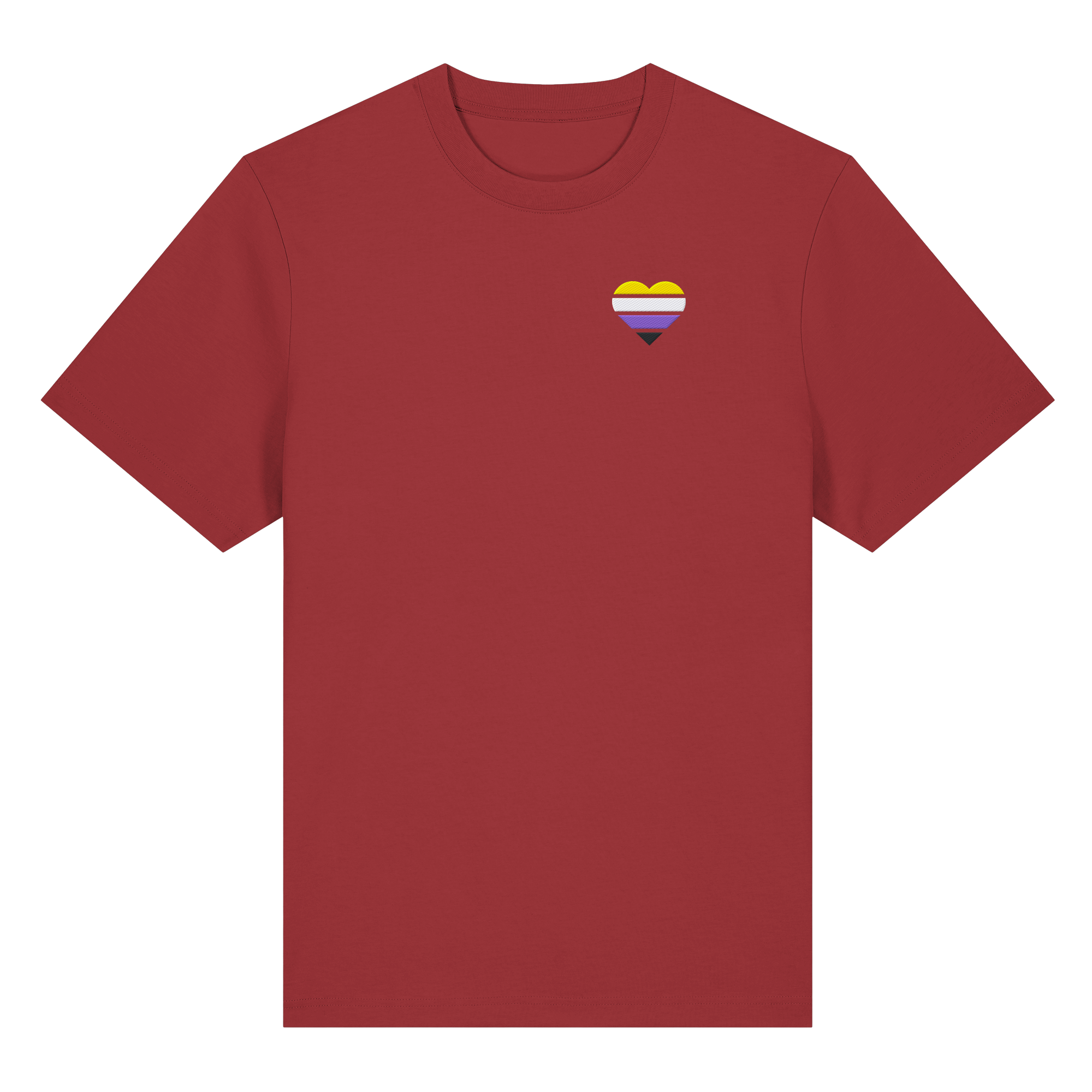 Organic Heavy Shirt - Nonbinary Flag Herz Stick