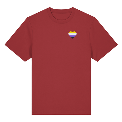 Organic Heavy Shirt mit Herz Stick - Nonbinary