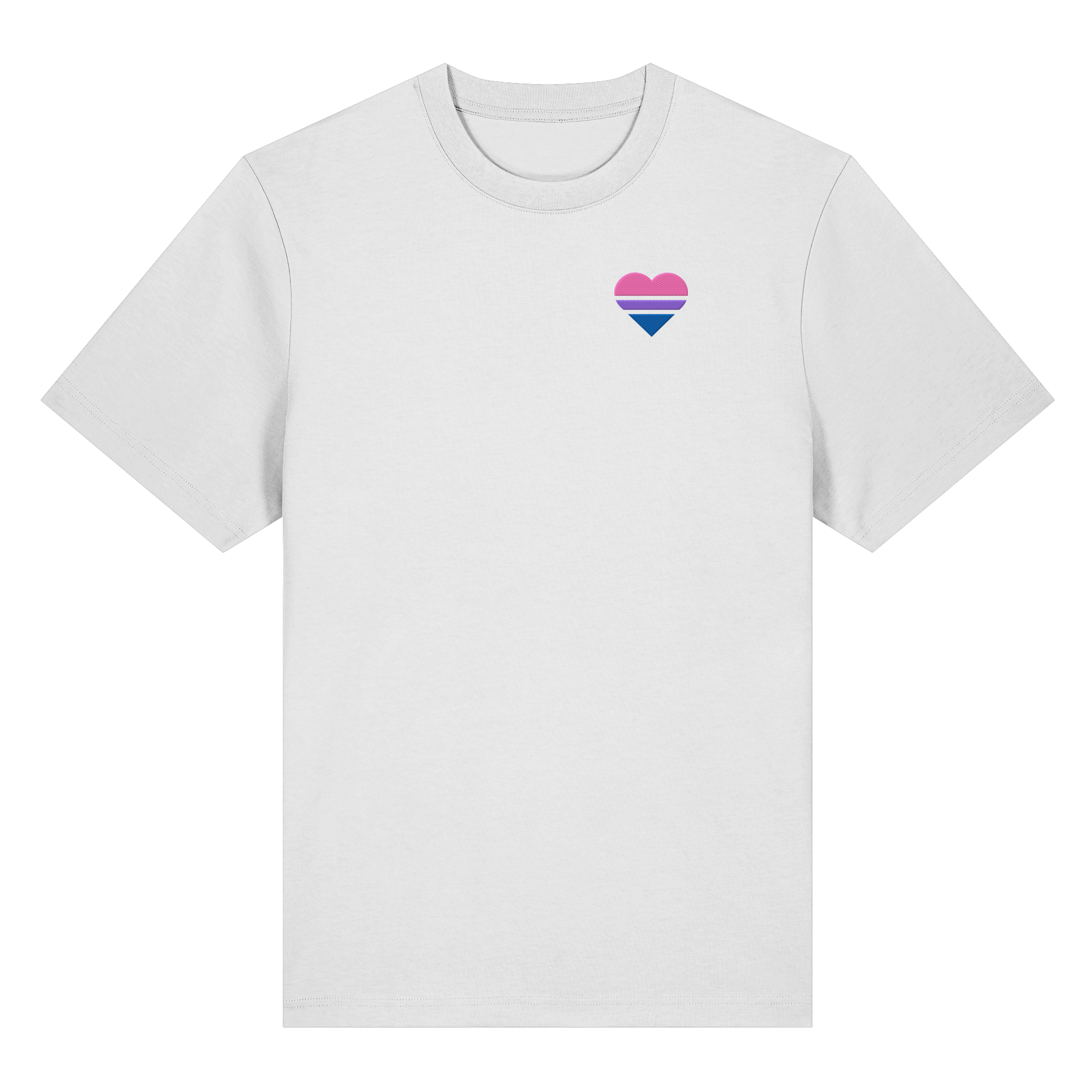 Organic Heavy Shirt - Bisexual Flag Herz Stick