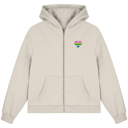 Fluffy Boxcut Zipper mit Herz Stick - Polysexual