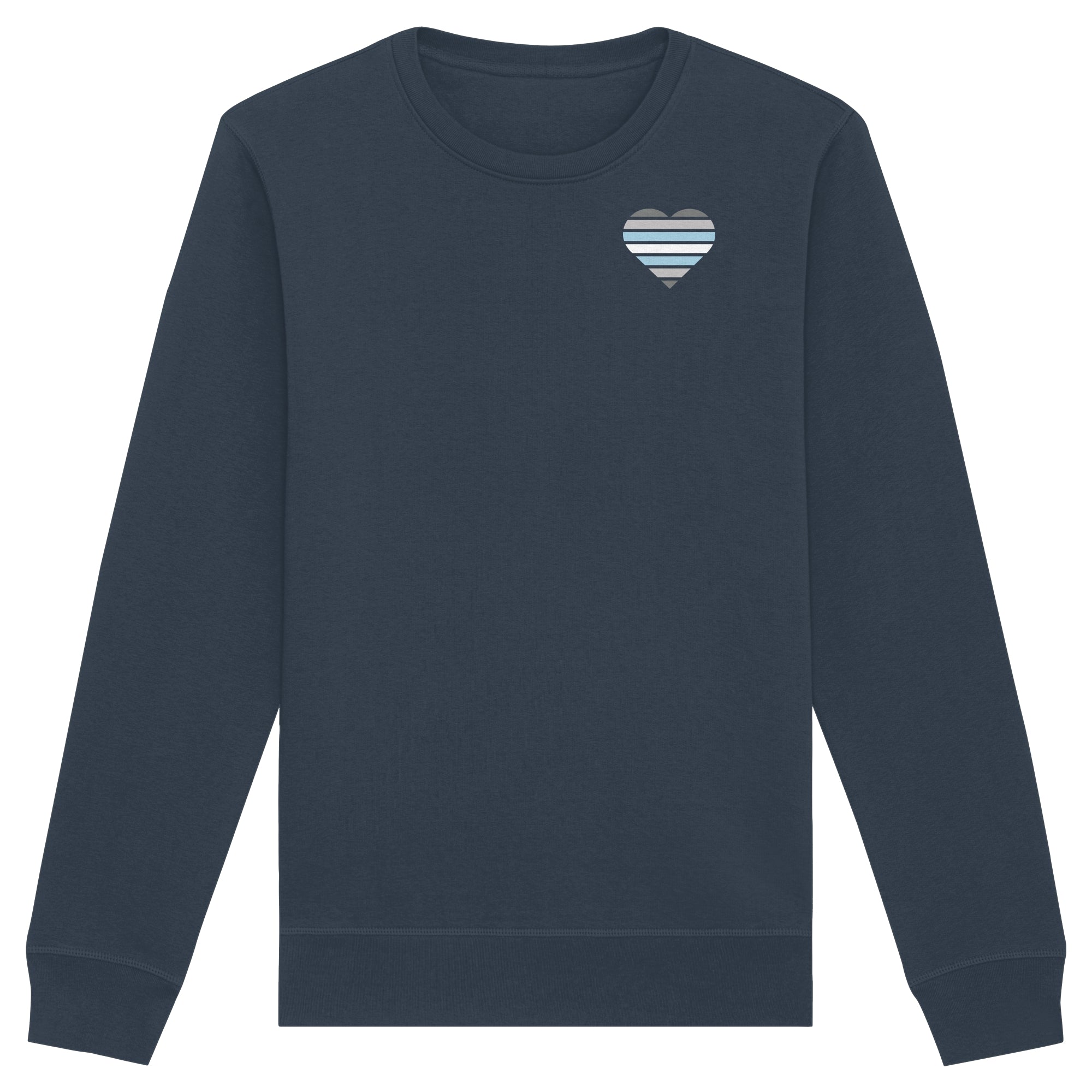 Organic Basic Sweatshirt - Demiboy Flag Herz Print