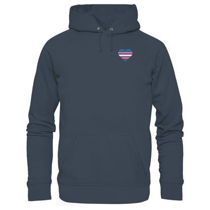 Organic Basic Hoodie mit Herz Stick - Trans