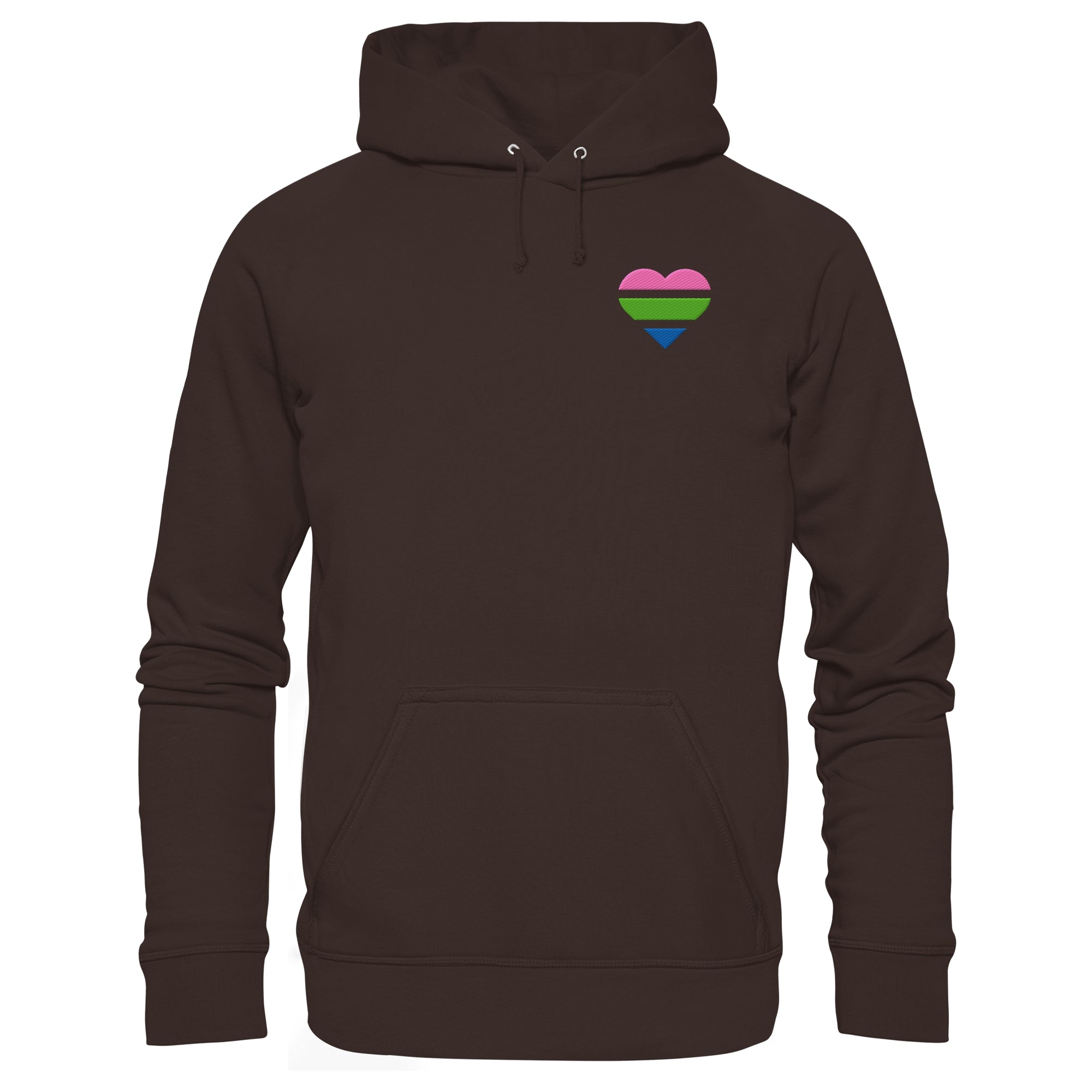 Basic Hoodie - Polysexual Flag Herz Stick