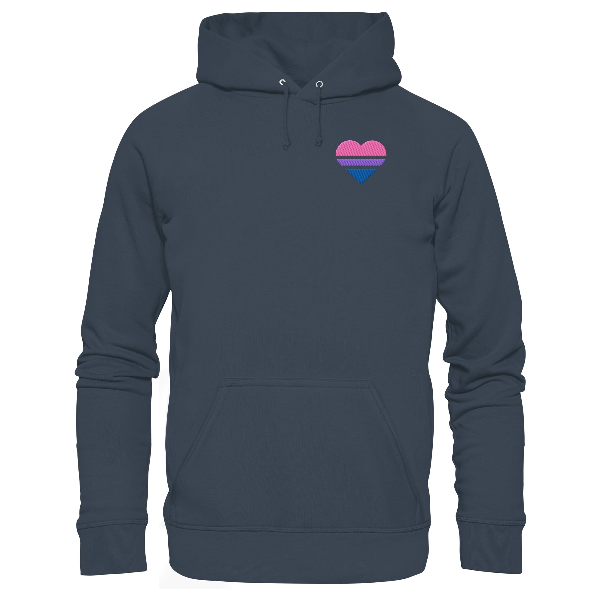 Organic Basic Hoodie - Bisexual Flag Herz Stick