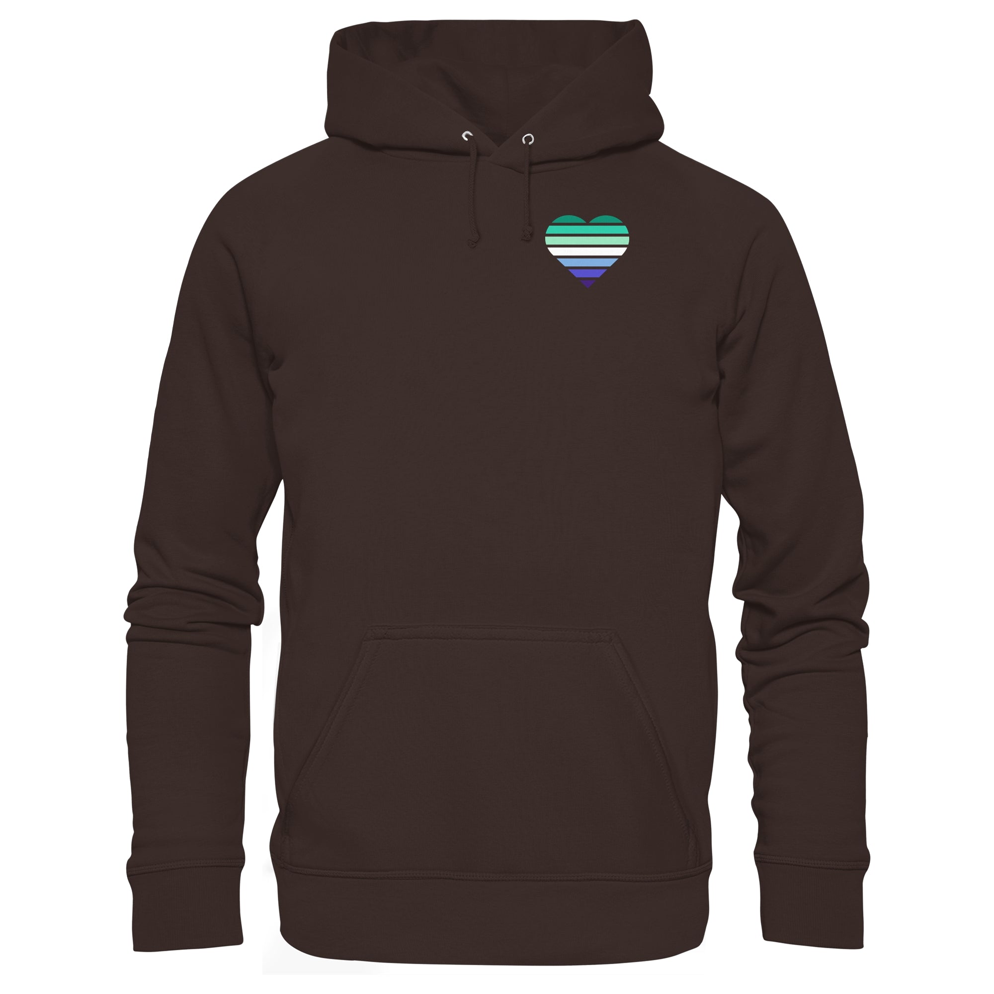 Basic Hoodie - Gay Flag Herz Print