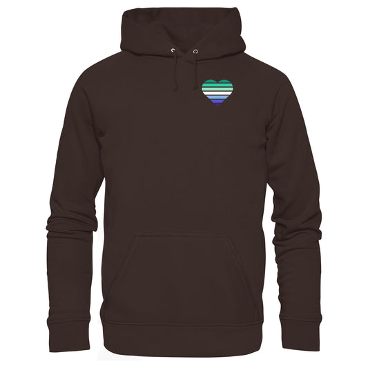 Basic Hoodie - Gay Flag Herz Print