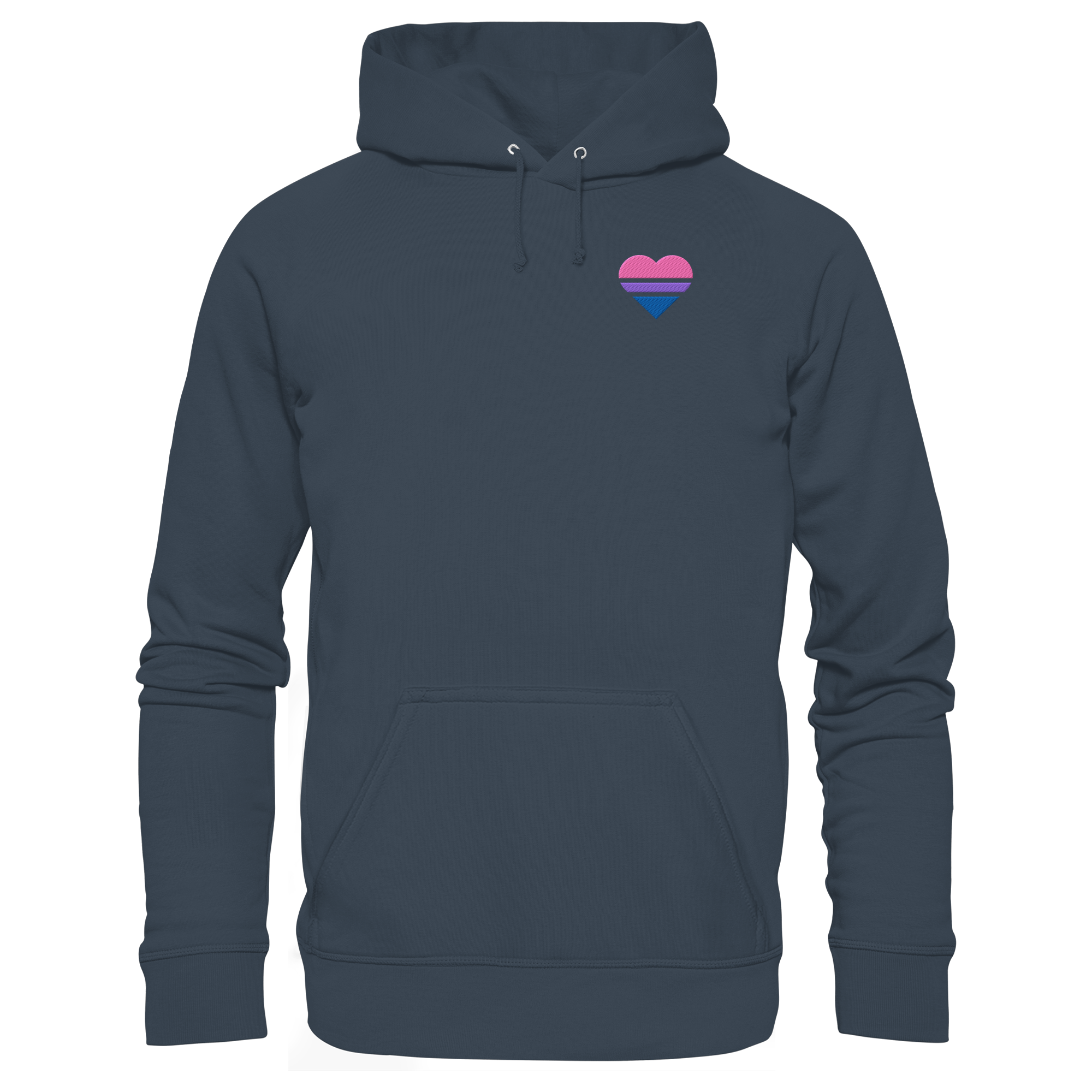 Organic Basic Hoodie - Bisexual Flag Herz Stick