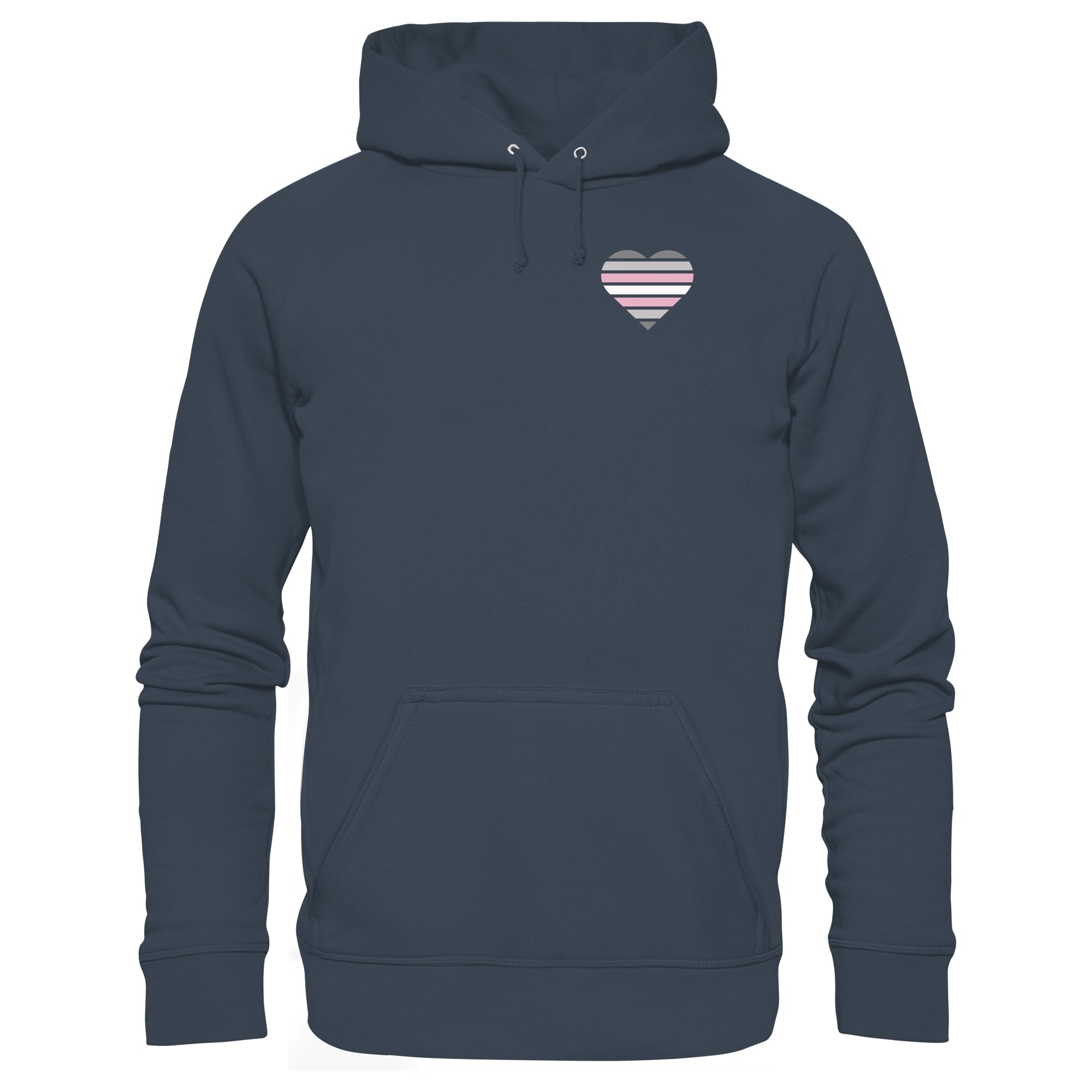 Organic Basic Hoodie - Demigirl Flag Herz Print