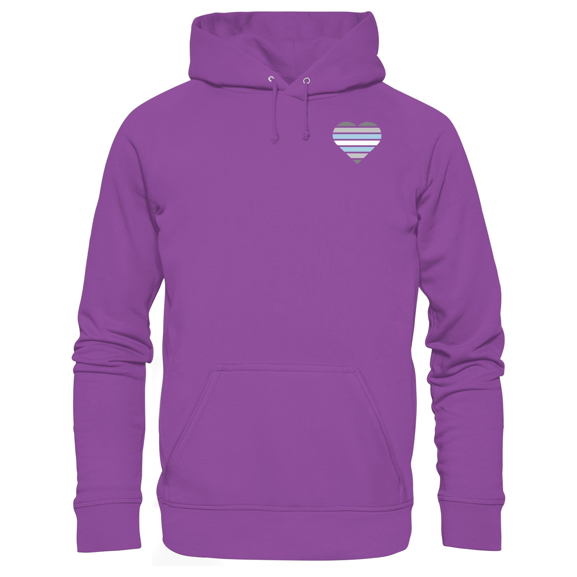 Basic Hoodie - Demiboy Flag Herz Print
