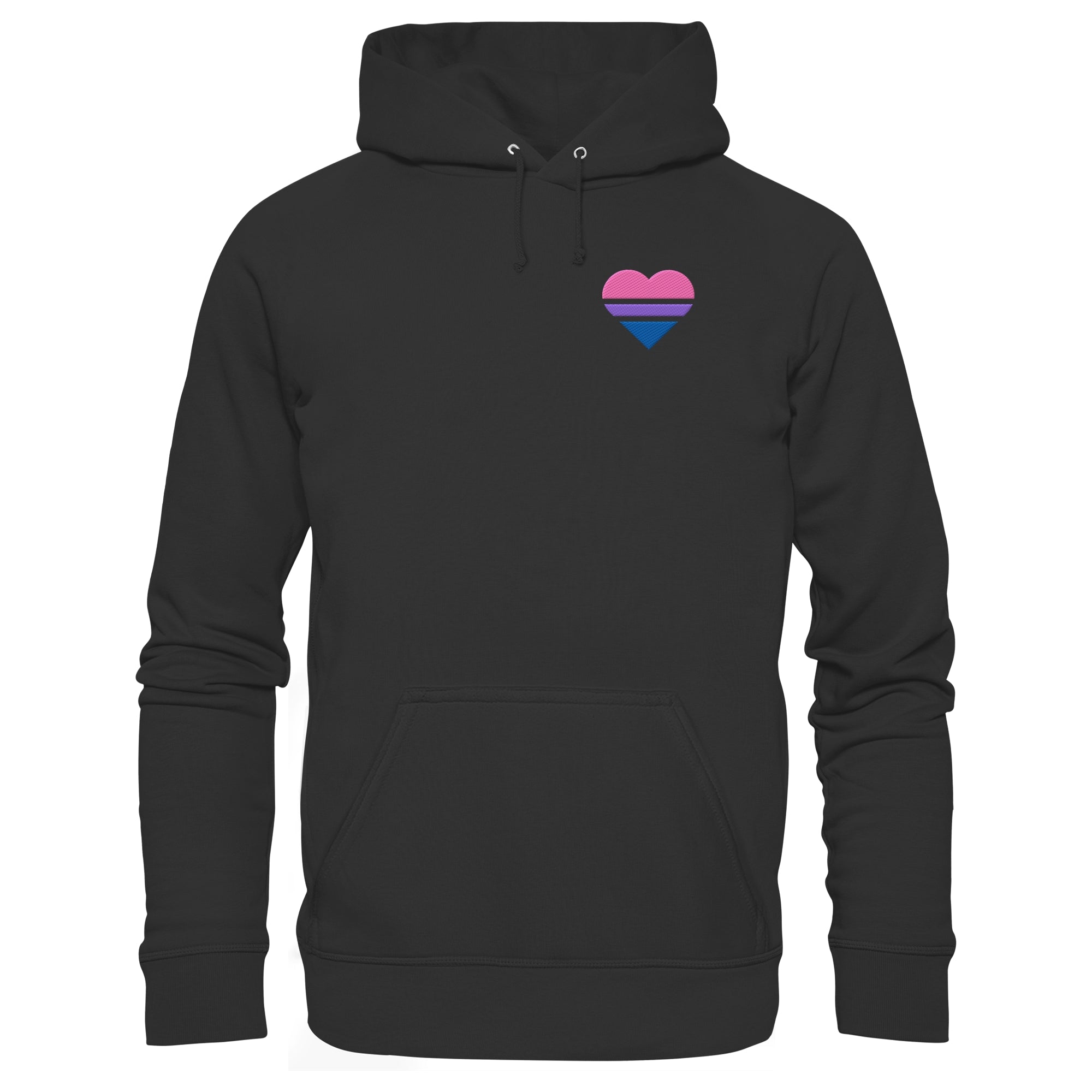 Basic Hoodie - Bisexual Flag Herz Stick