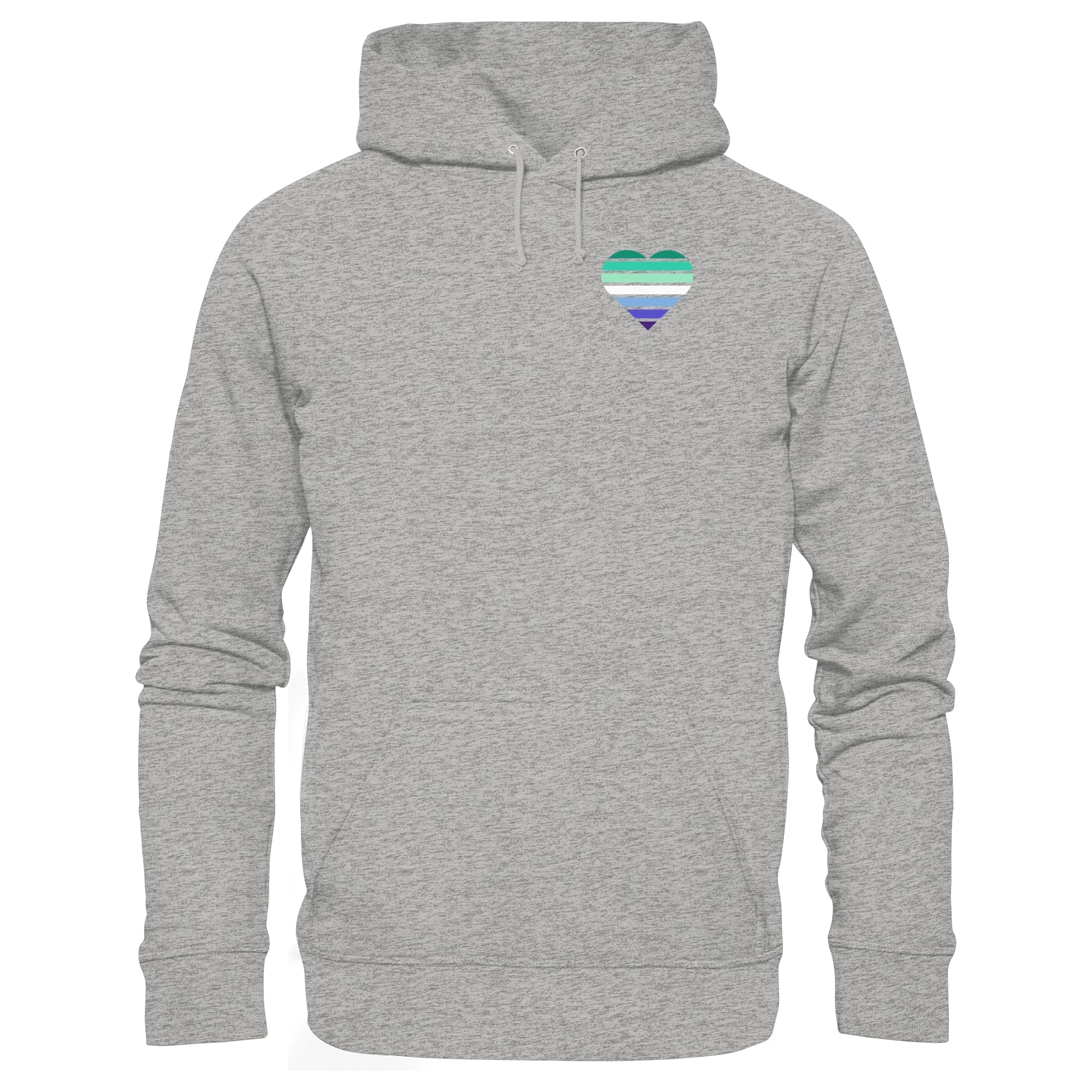 Organic Basic Hoodie - Gay Flag Herz Print