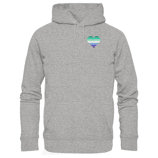 Organic Basic Hoodie - Gay Flag Herz Print