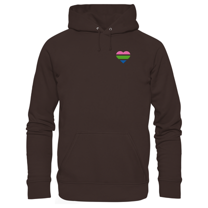 Basic Hoodie mit Herz Stick - Polysexual