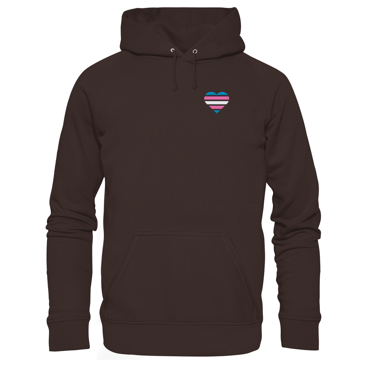 Basic Hoodie mit Herz Stick - Trans