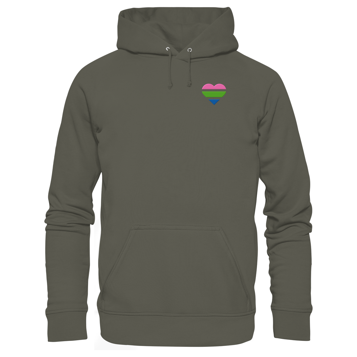 Organic Basic Hoodie mit Herz Stick - Polysexual