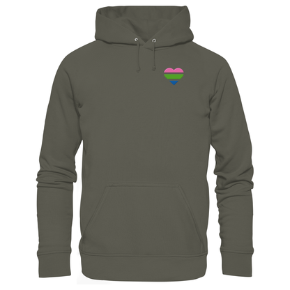 Organic Basic Hoodie mit Herz Stick - Polysexual