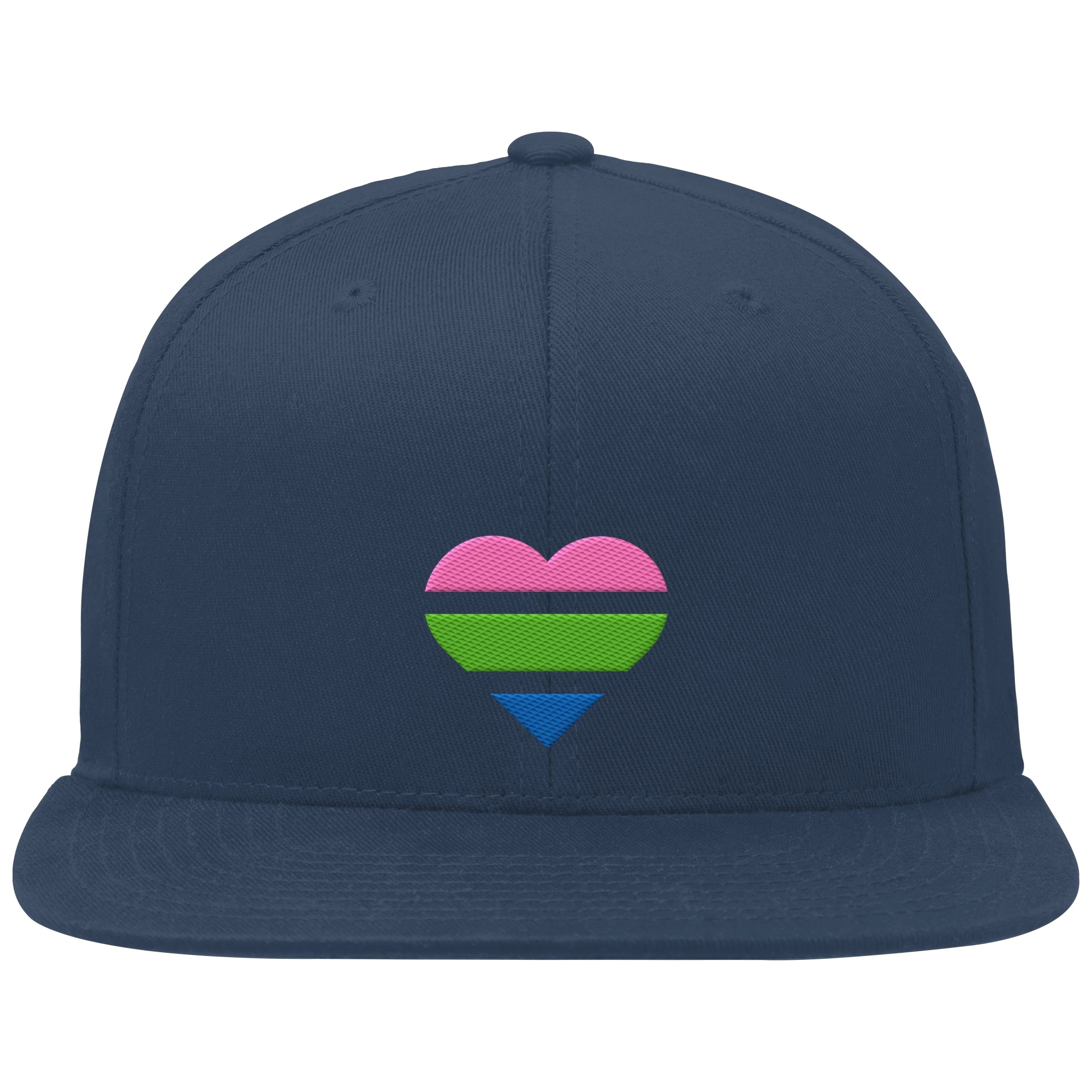 Organic Snapback - Polysexual Flag Herz Stick