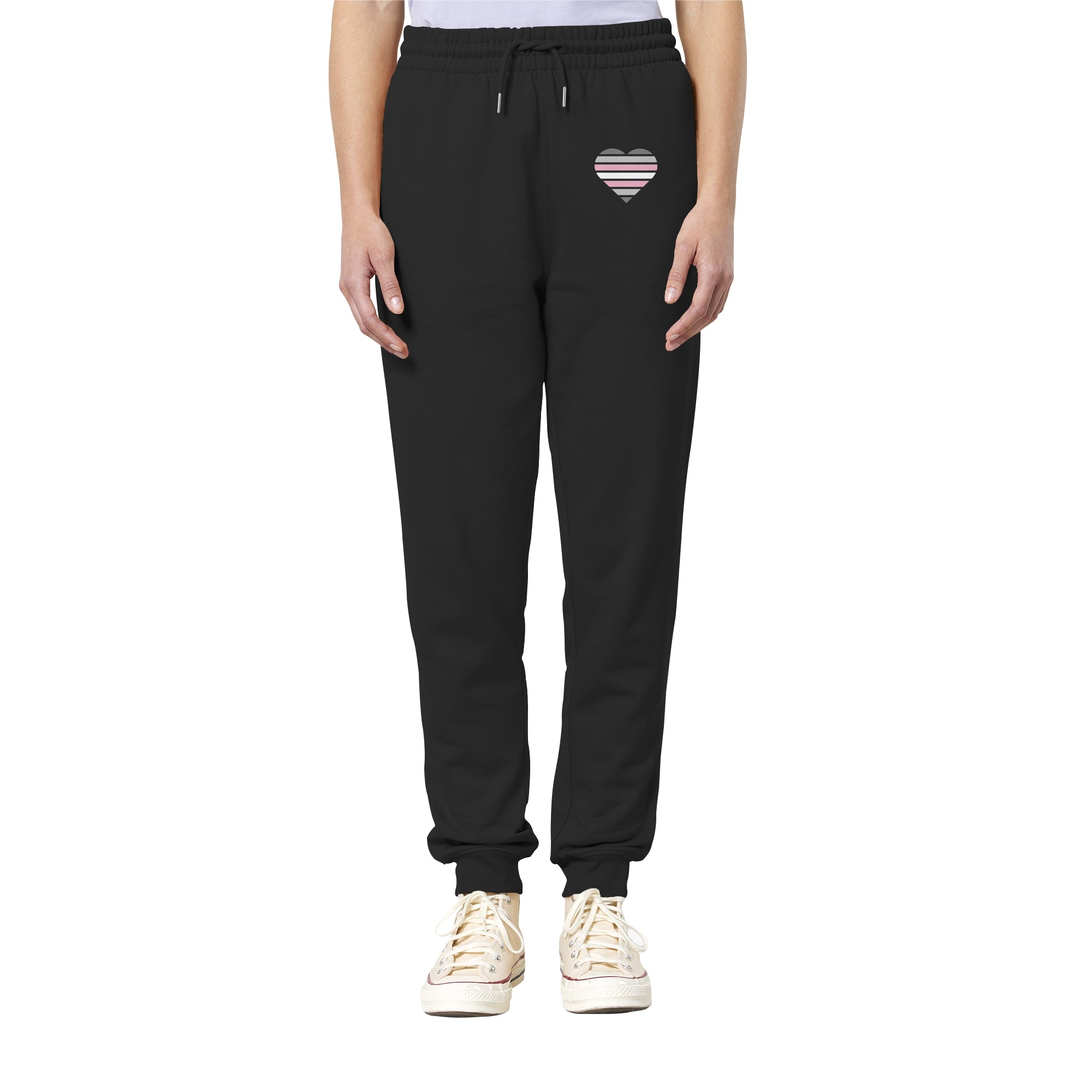 Organic Jogger Pants - Demigirl Flag Herz Print