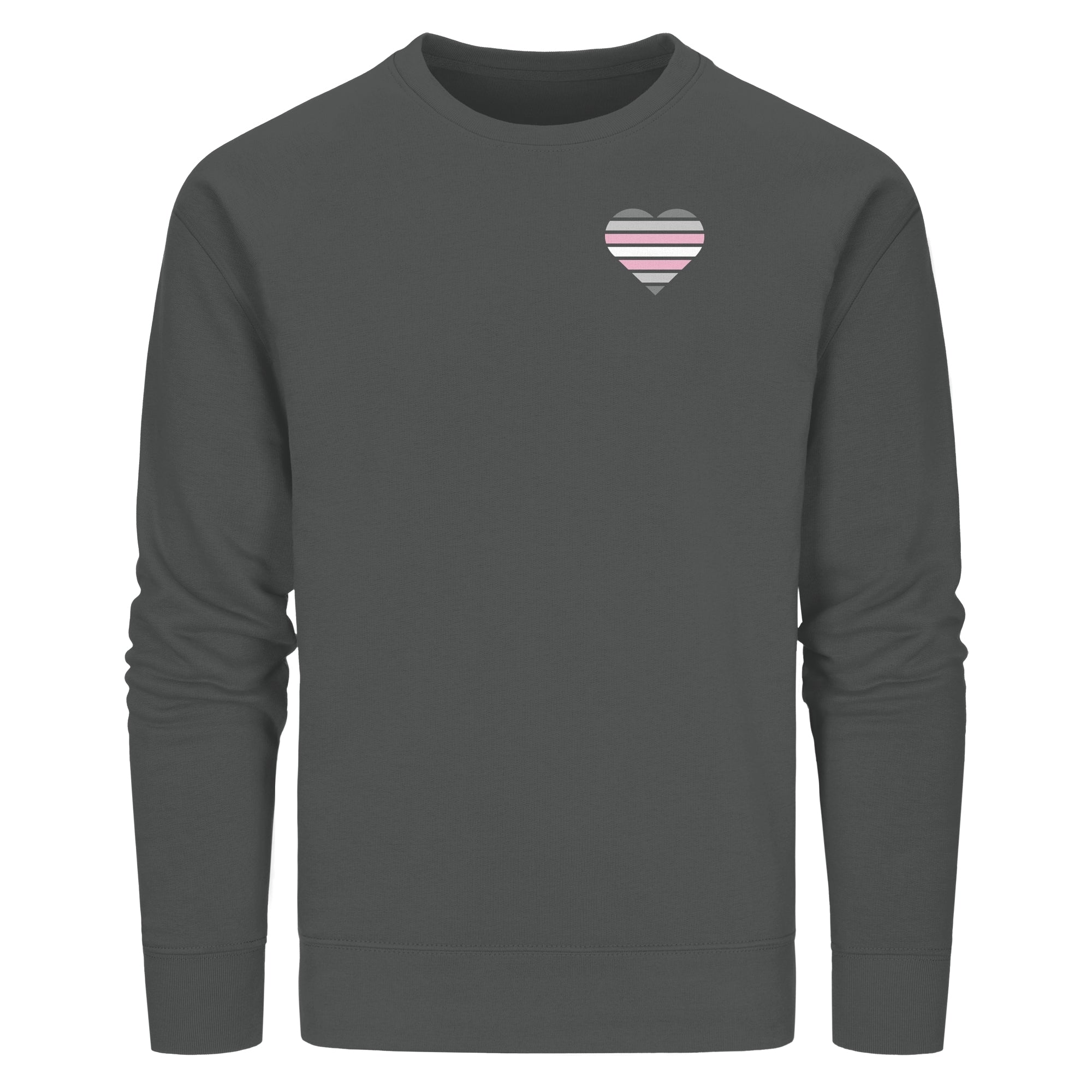 Organic Basic Sweatshirt - Demigirl Flag Herz Print