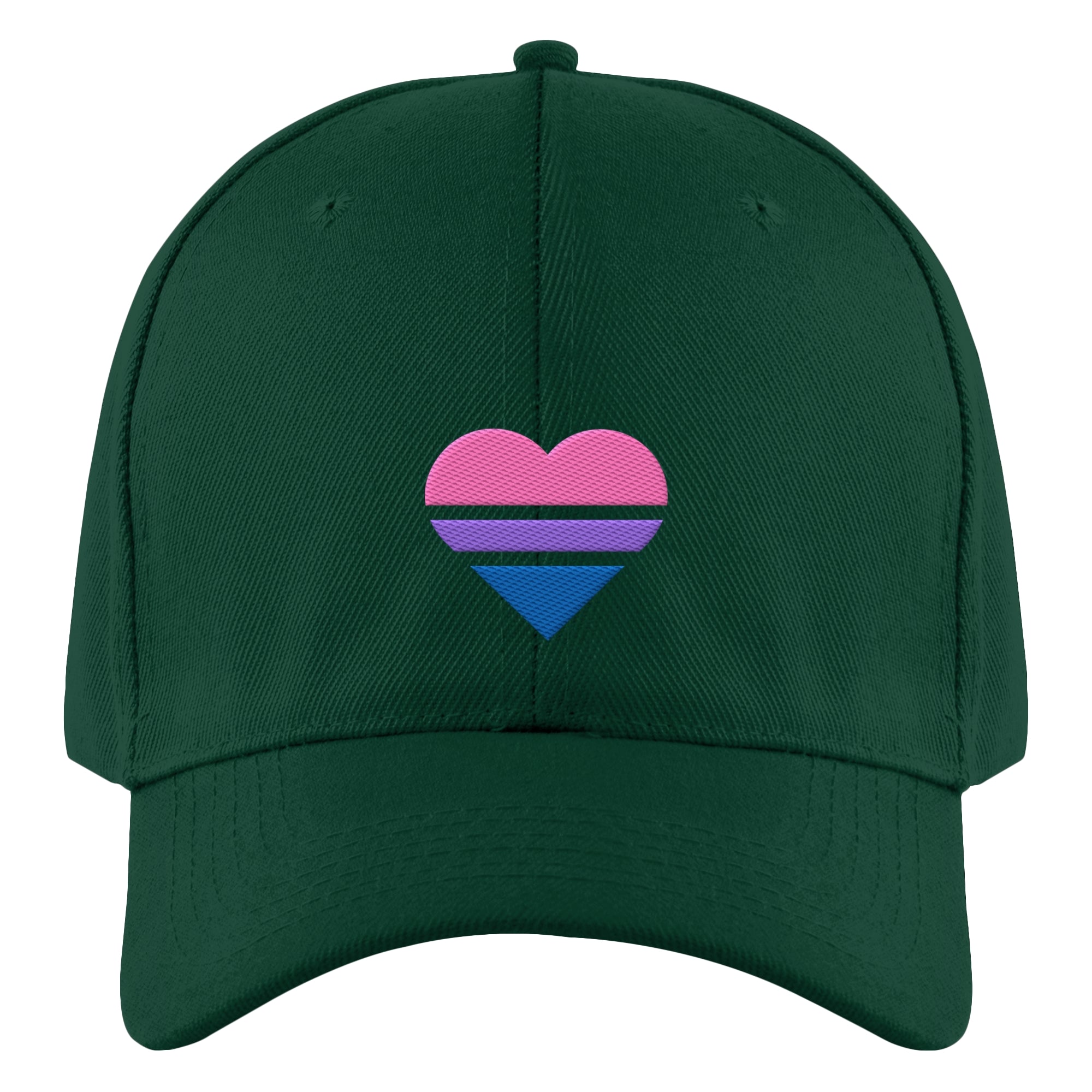 Authentic Baseball Cap - Bisexual Flag Herz Stick