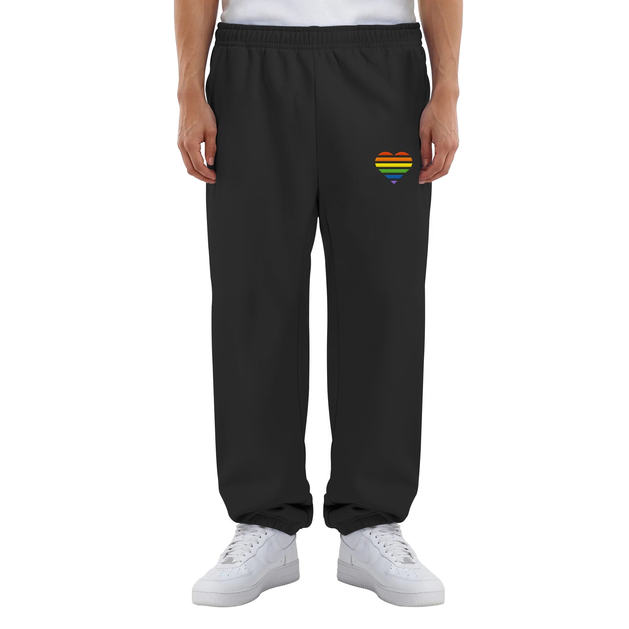 Fluffy Sweatpants - Pride Flag Herz Stick
