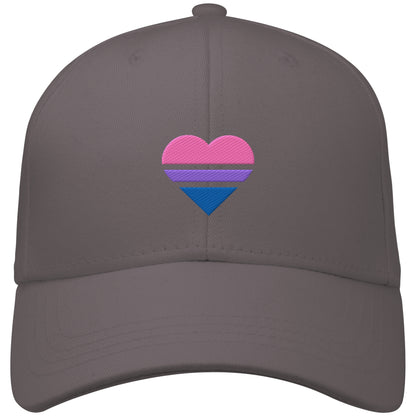 Organic Baseball Cap mit Herz Stick - Bisexual
