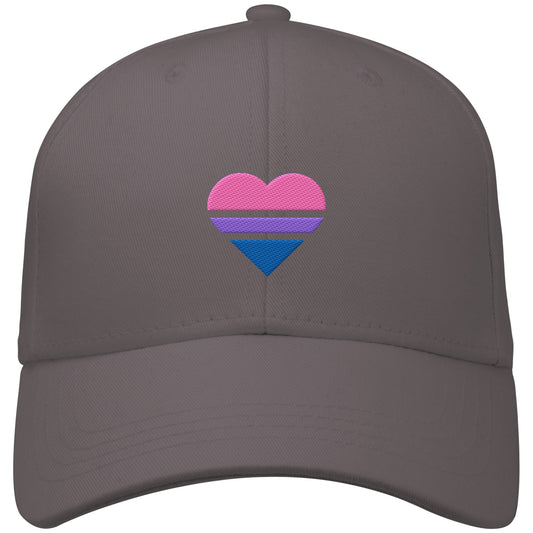 Organic Baseball Cap - Bisexual Flag Herz Stick