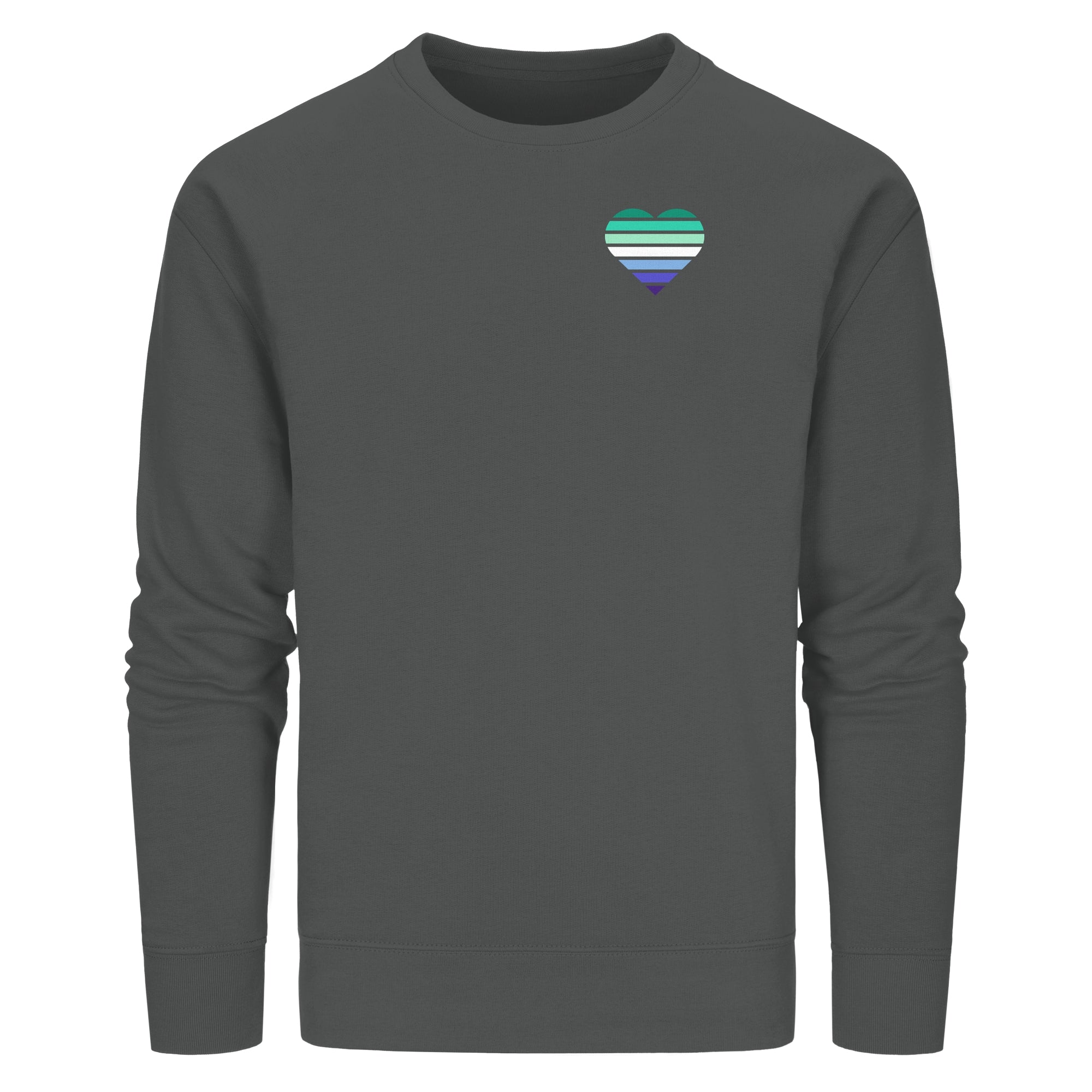 Organic Basic Sweatshirt - Gay Flag Herz Print
