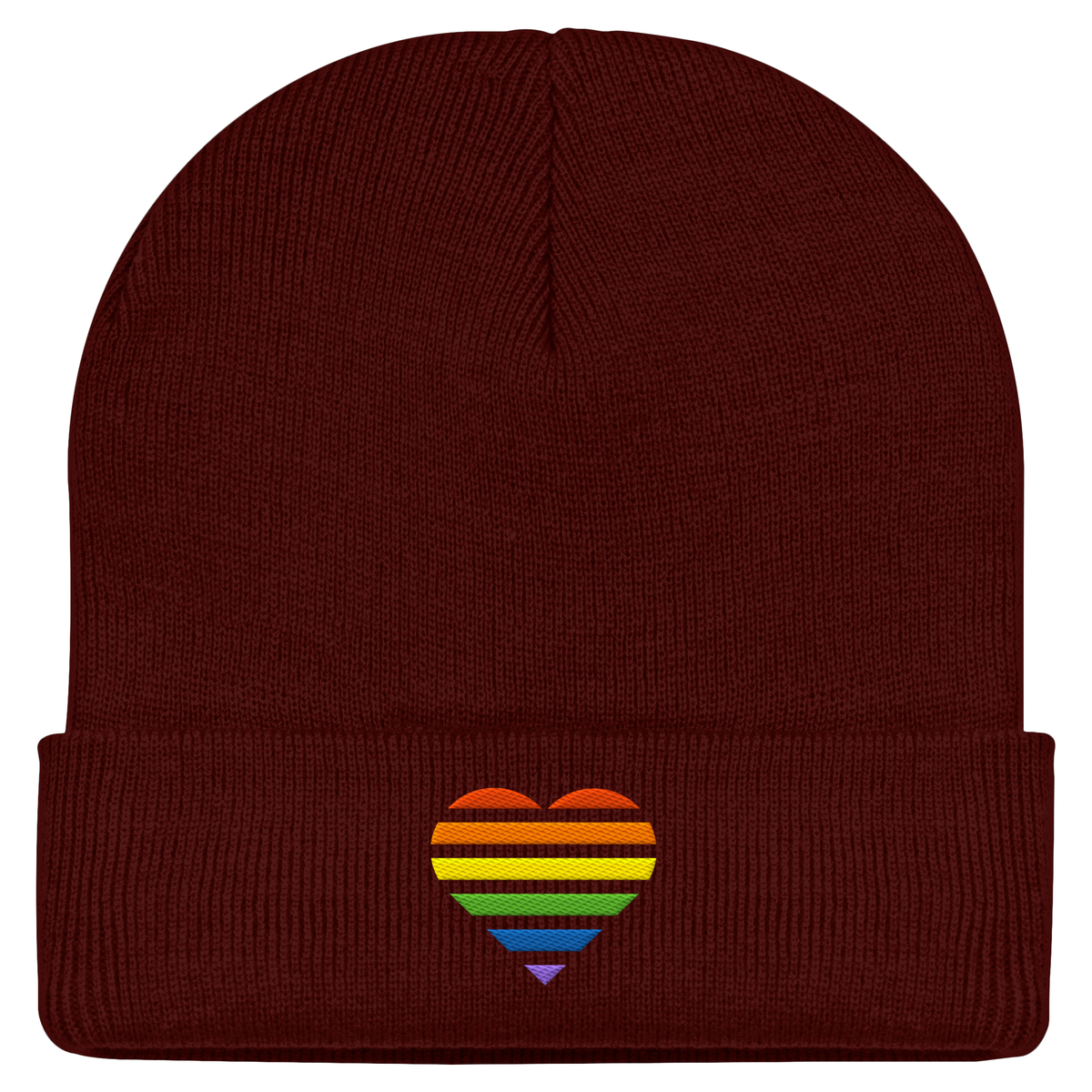 Classic Beanie mit Herz Stick - Pride