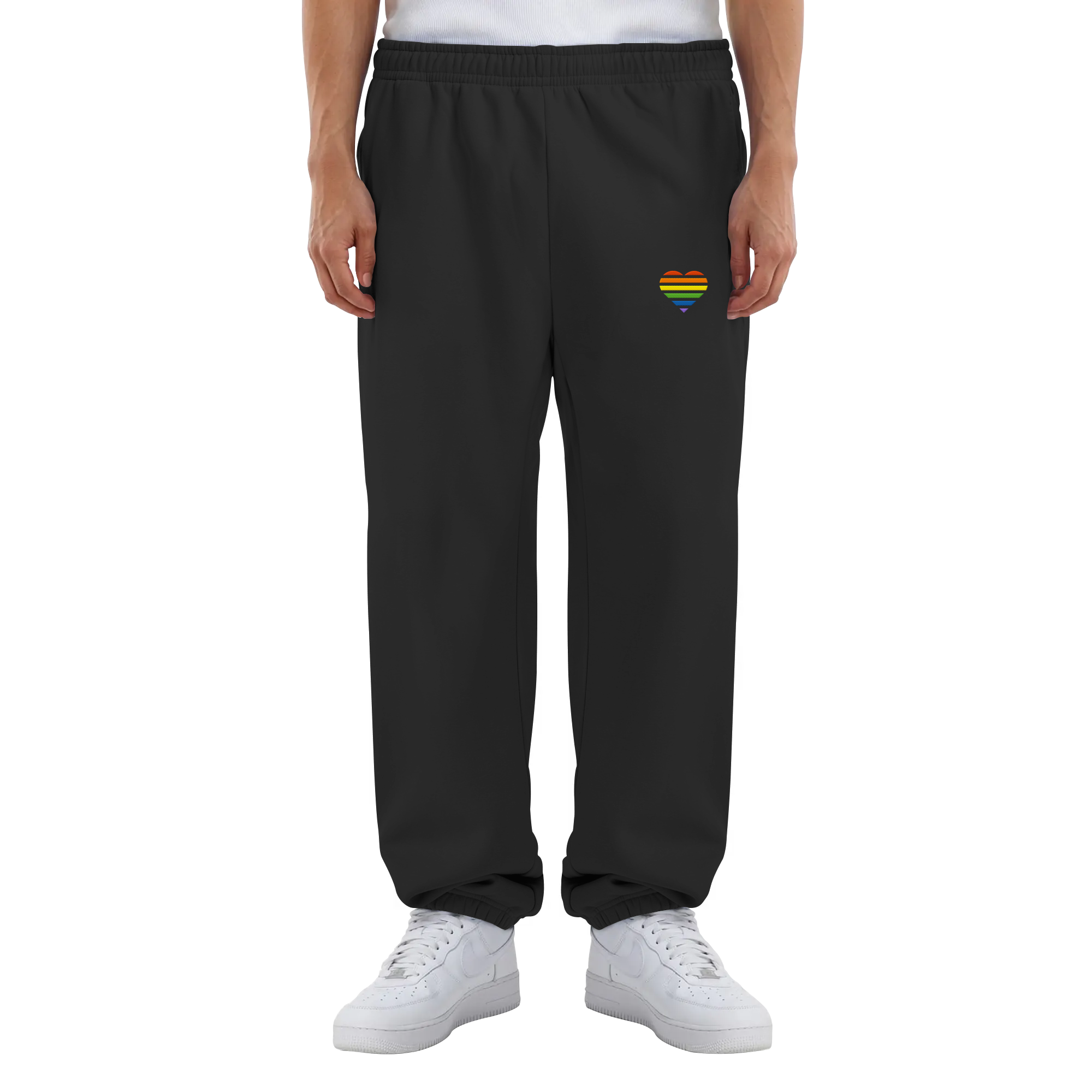 Fluffy Sweatpants - Pride Flag Herz Stick