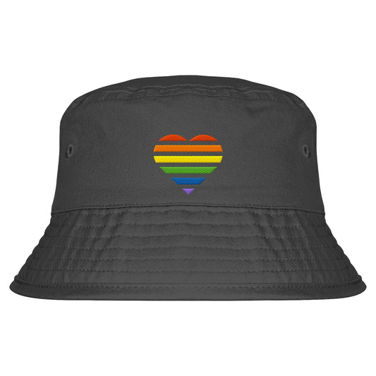 Organic Bucket Hat - Pride Flag Herz Stick