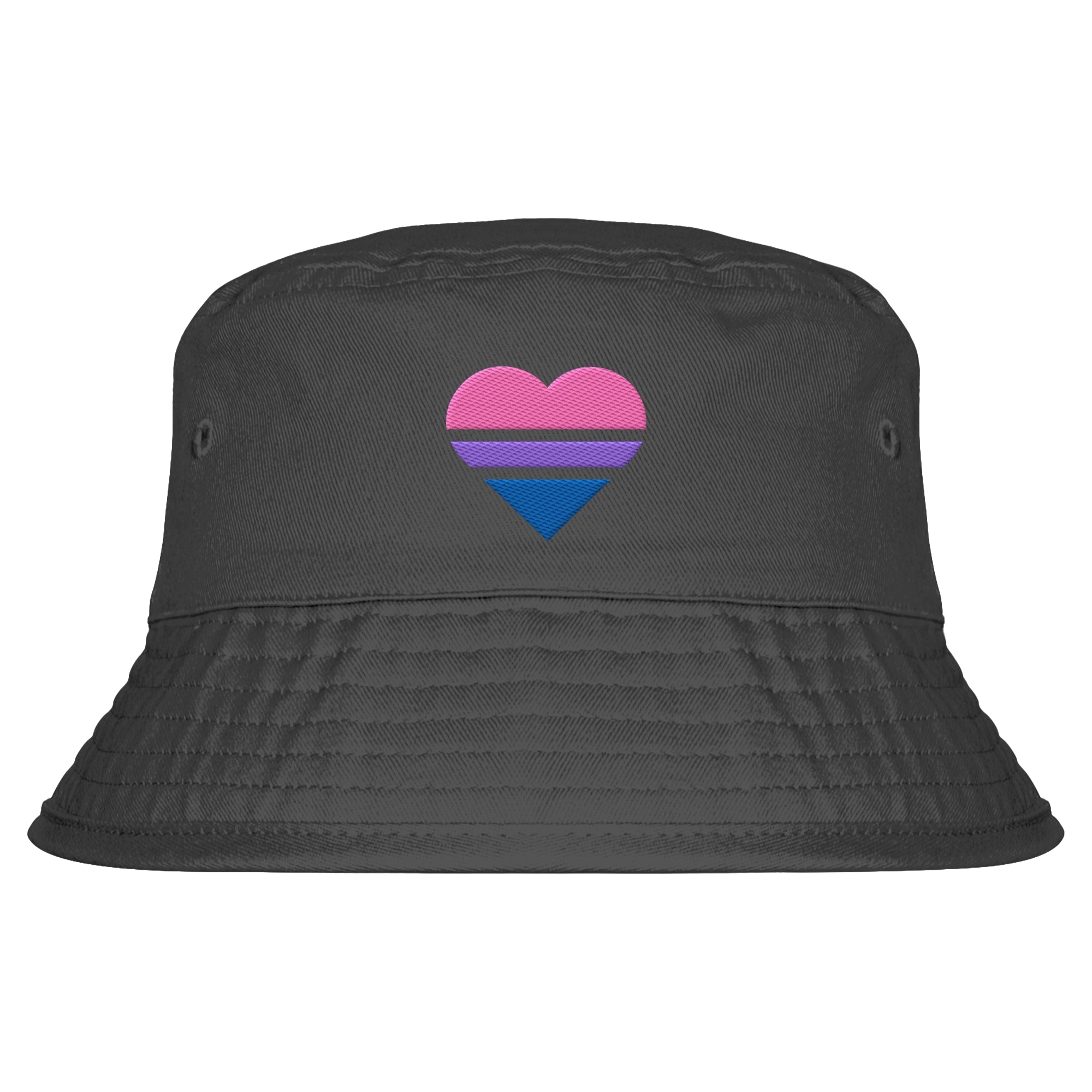 Organic Bucket Hat - Bisexual Flag Herz Stick