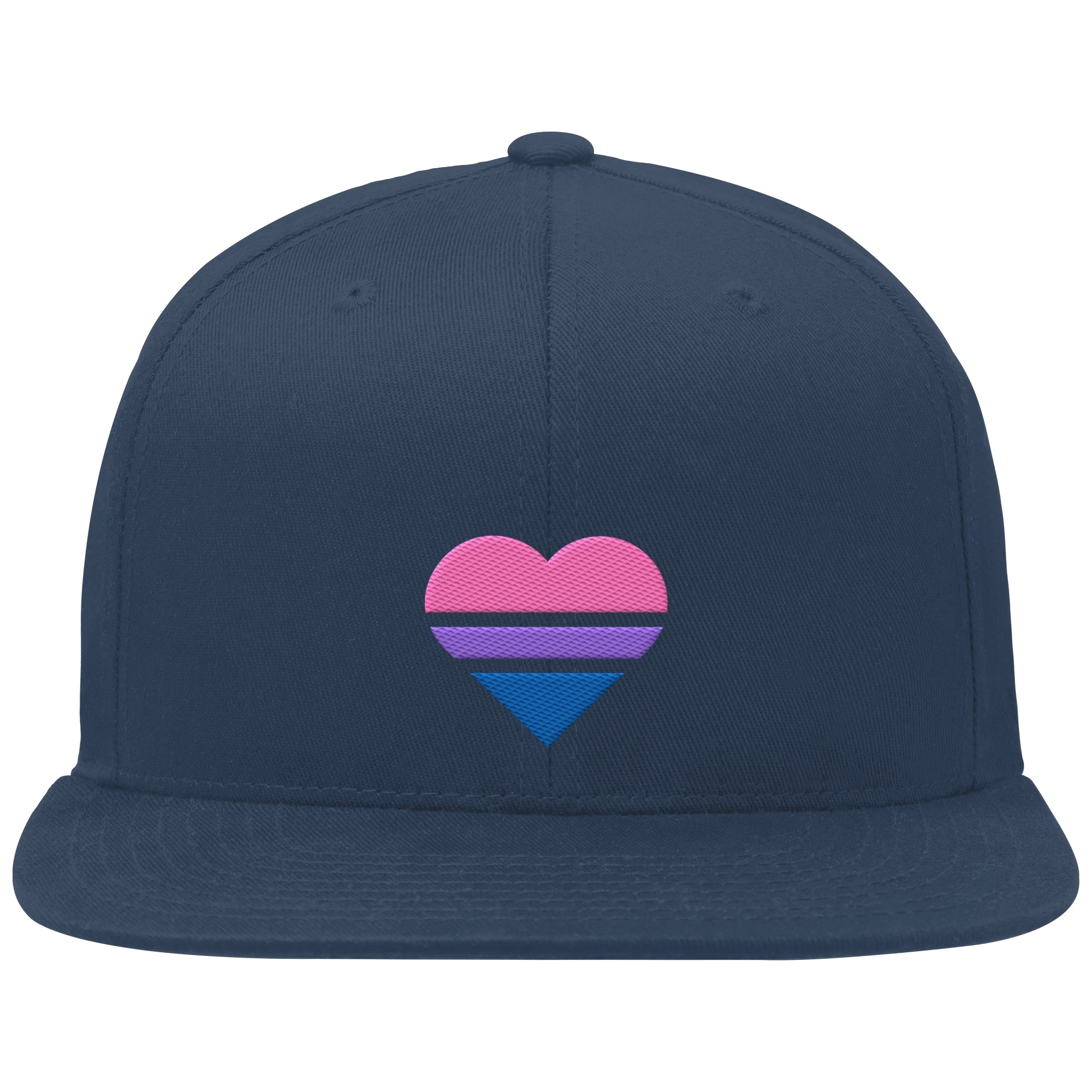 Organic Snapback - Bisexual Flag Herz Stick