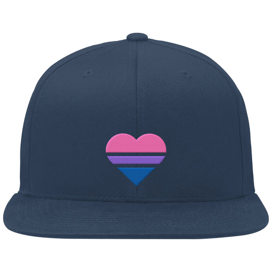 Organic Snapback - Bisexual Flag Herz Stick