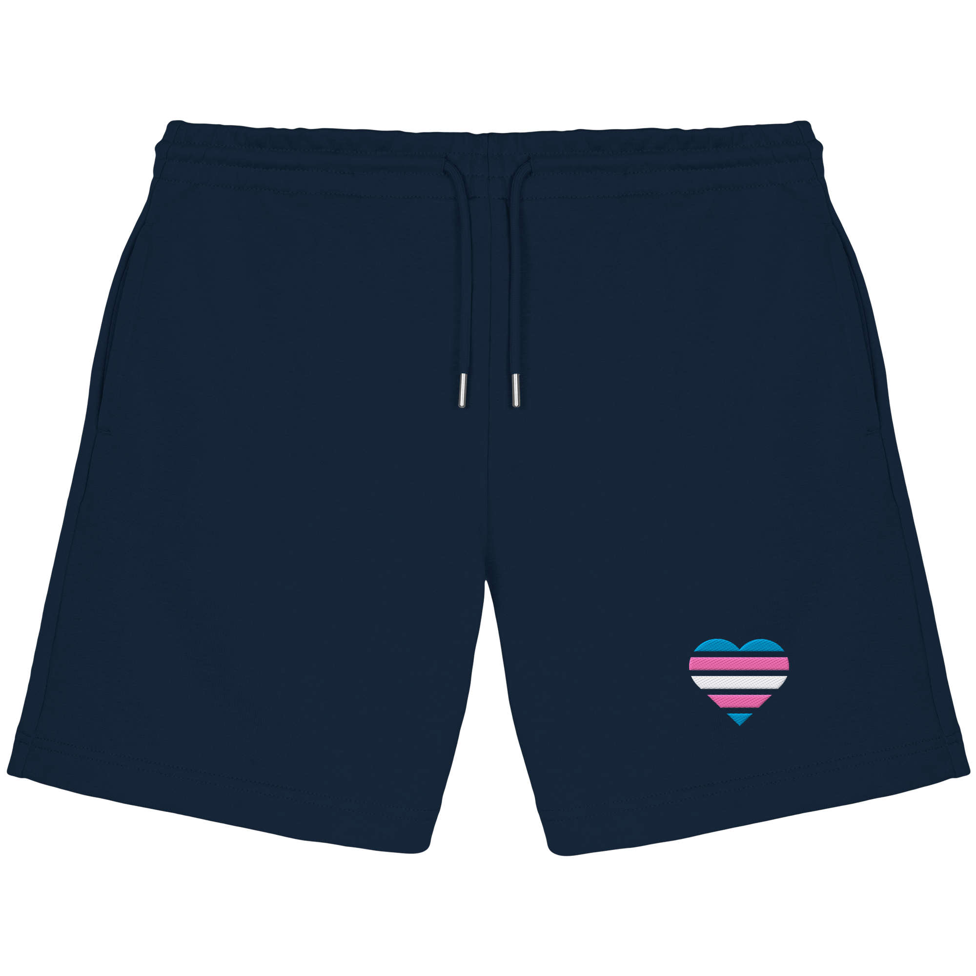 Organic Jogger Shorts - Trans Flag Herz Stick