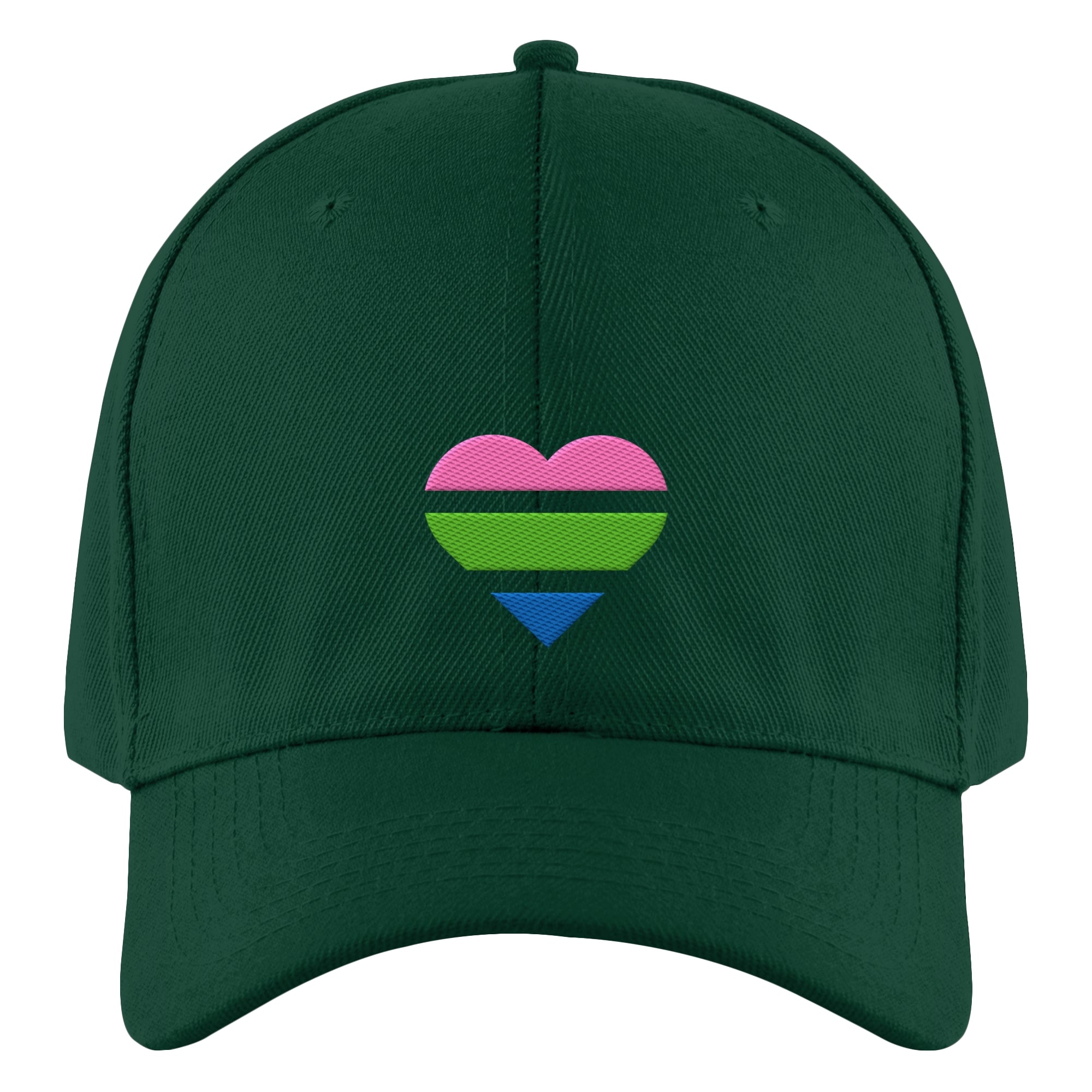 Authentic Baseball Cap - Polysexual Flag Herz Stick