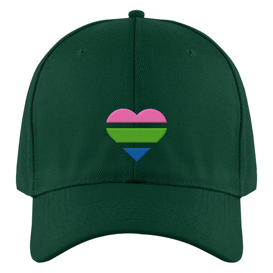 Authentic Baseball Cap - Polysexual Flag Herz Stick