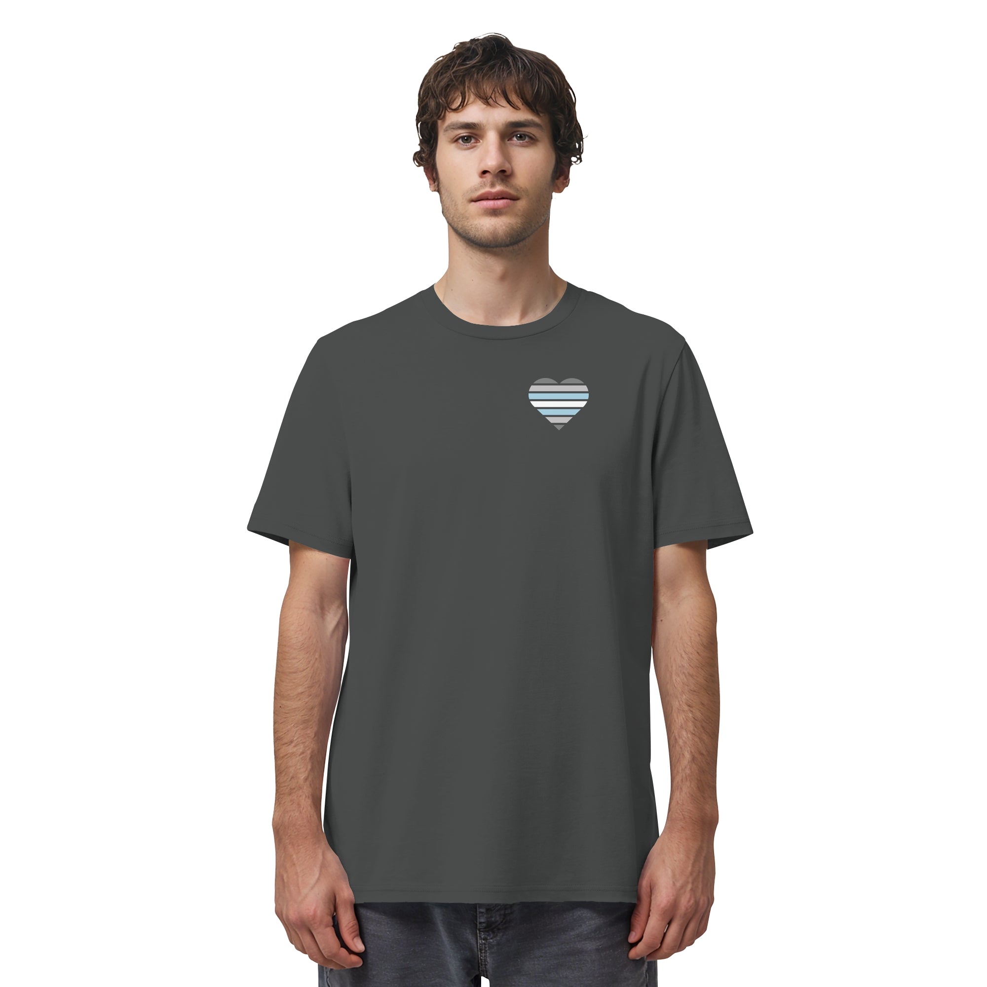 Organic Shirt - Demiboy Flag Herz Print