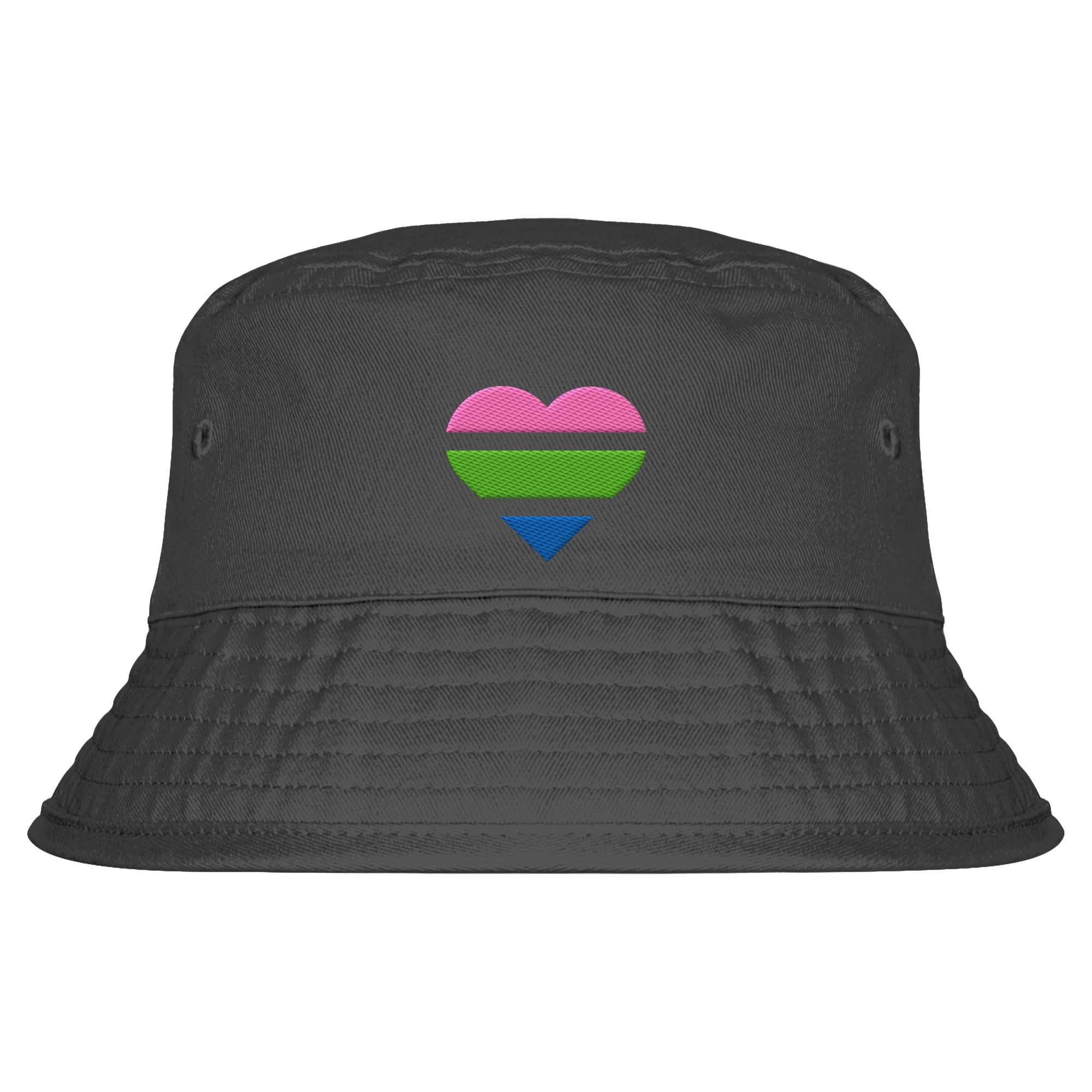 Organic Bucket Hat - Polysexual Flag Herz Stick
