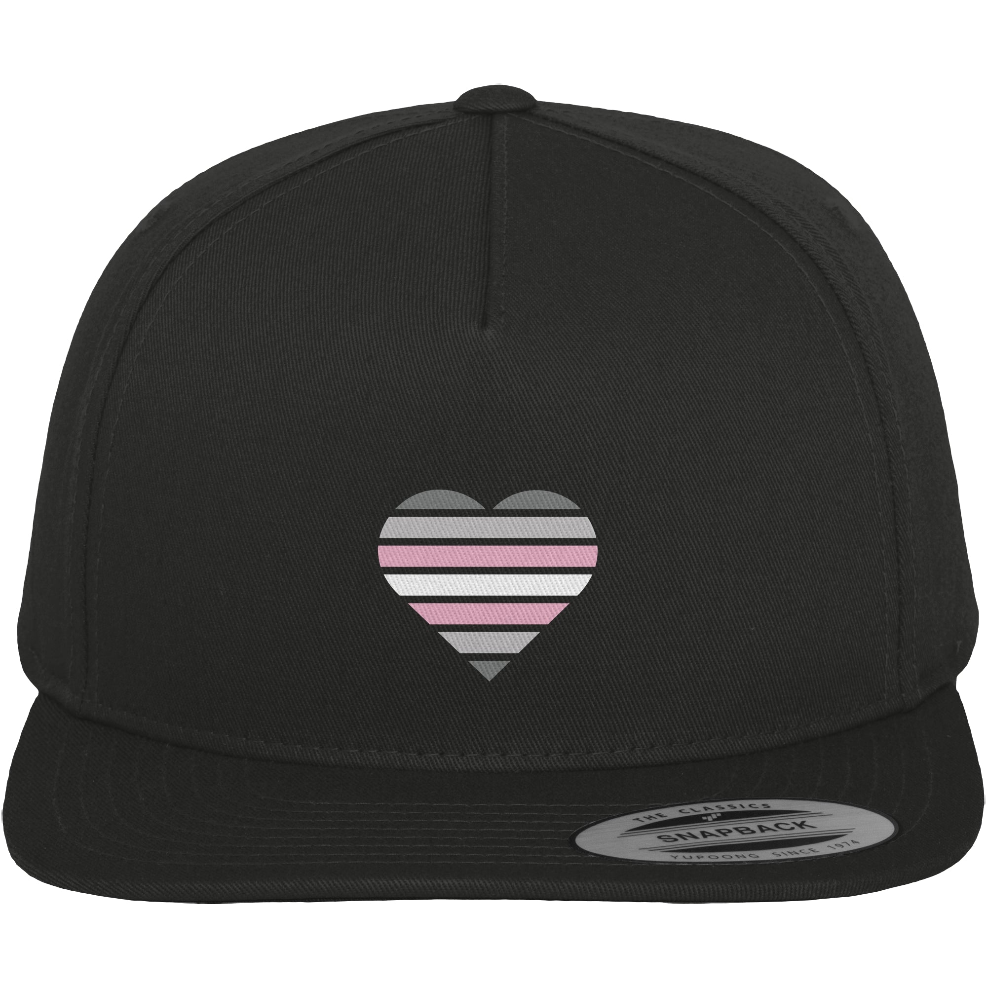 Premium Snapback - Demigirl Flag Herz Print