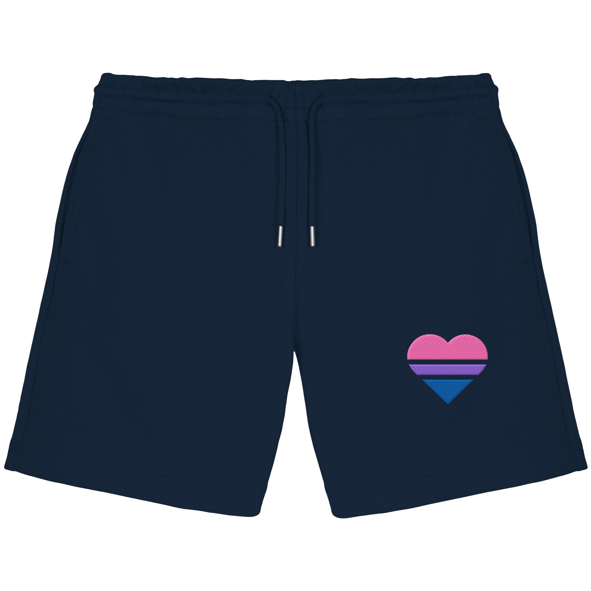 Organic Jogger Shorts - Bisexual Flag Herz Stick