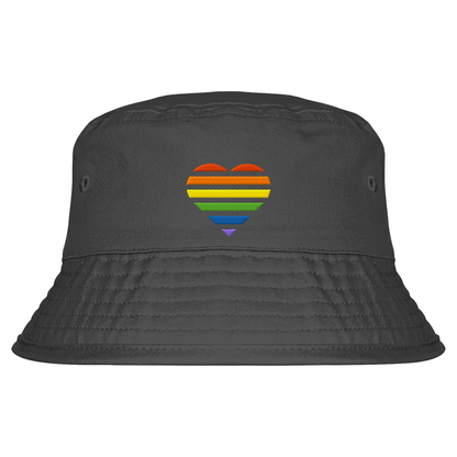 Organic Bucket Hat mit Herz Stick - Pride