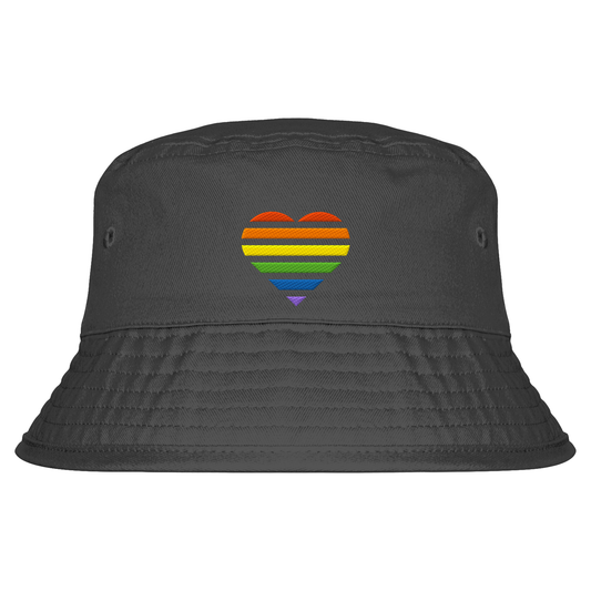 Organic Bucket Hat - Pride Flag Herz Stick