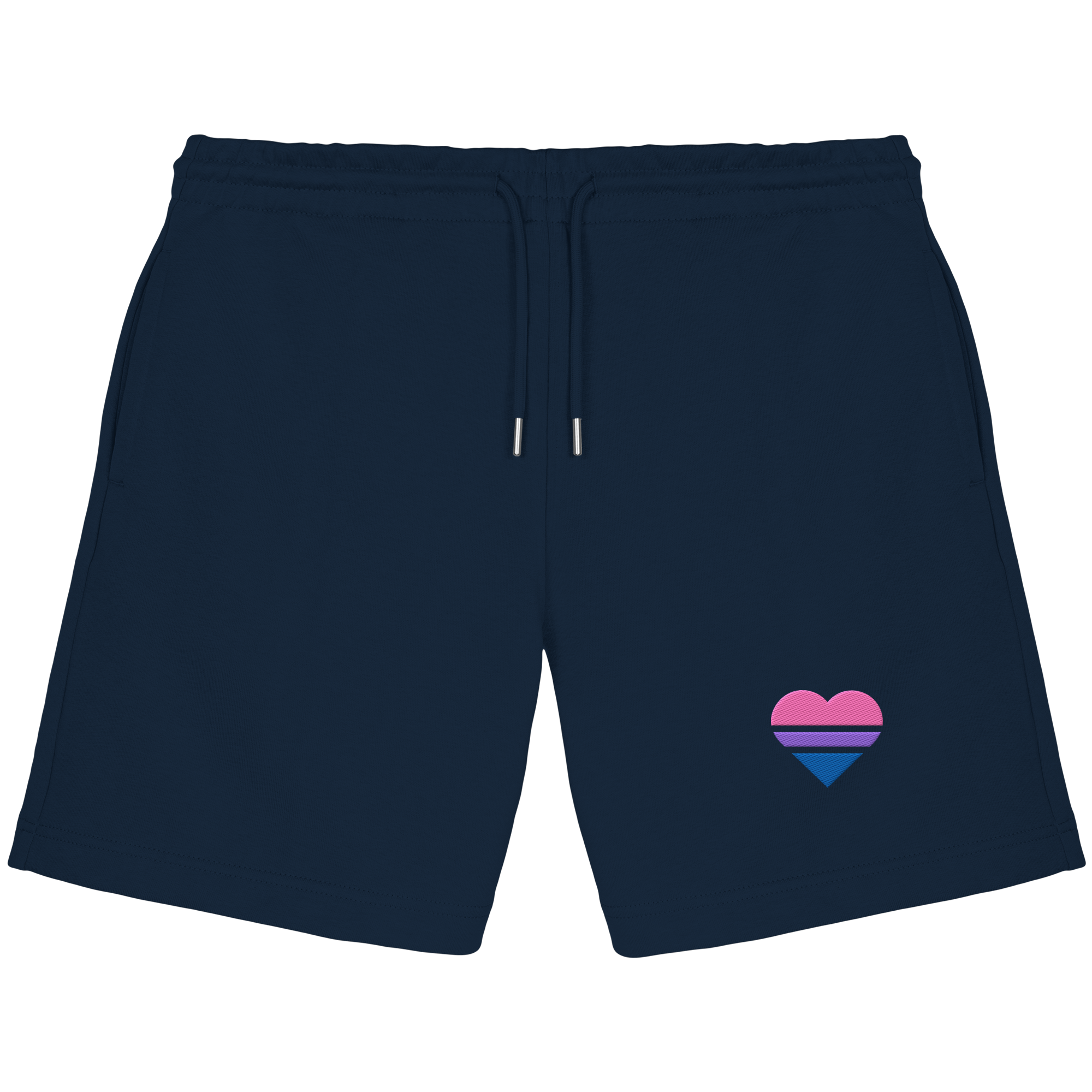 Organic Jogger Shorts - Bisexual Flag Herz Stick