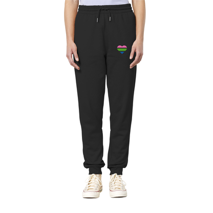 Organic Jogger Pants mit Herz Stick - Polysexual