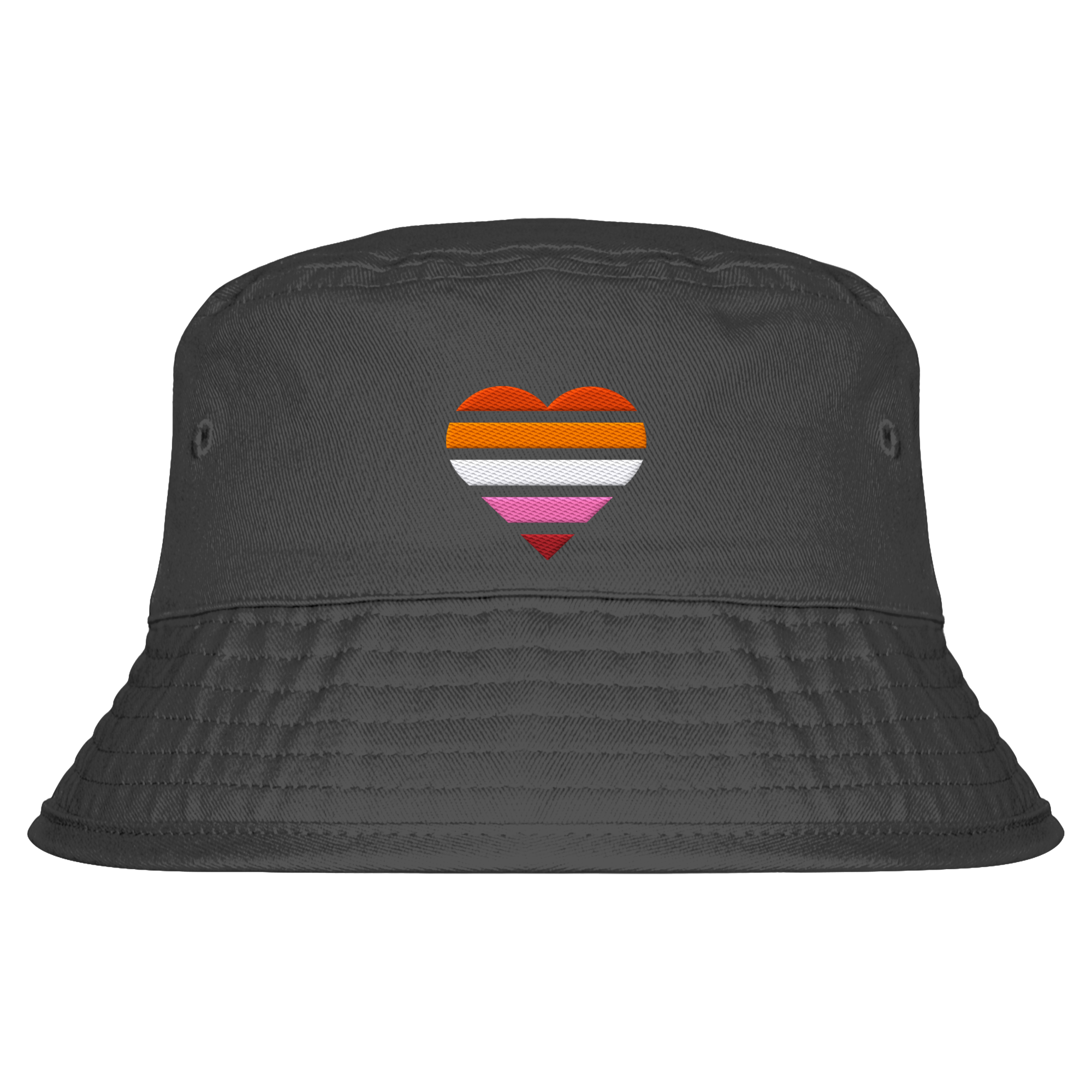 Organic Bucket Hat - Lesbian Flag Herz Stick